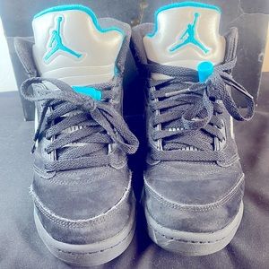 Aqua retro 5 Boy/Girl Jordans